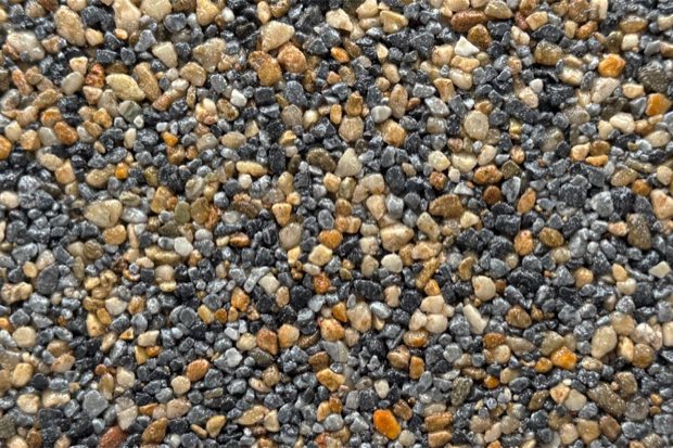 Savannah resin bound aggregate blend, shown close up
