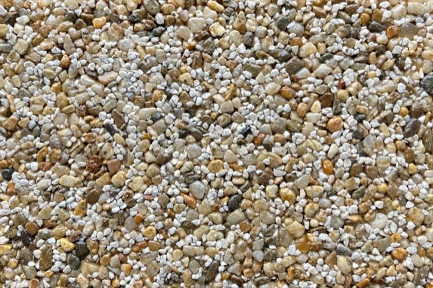 Pont du Gard resin bound aggregate blend, shown close up